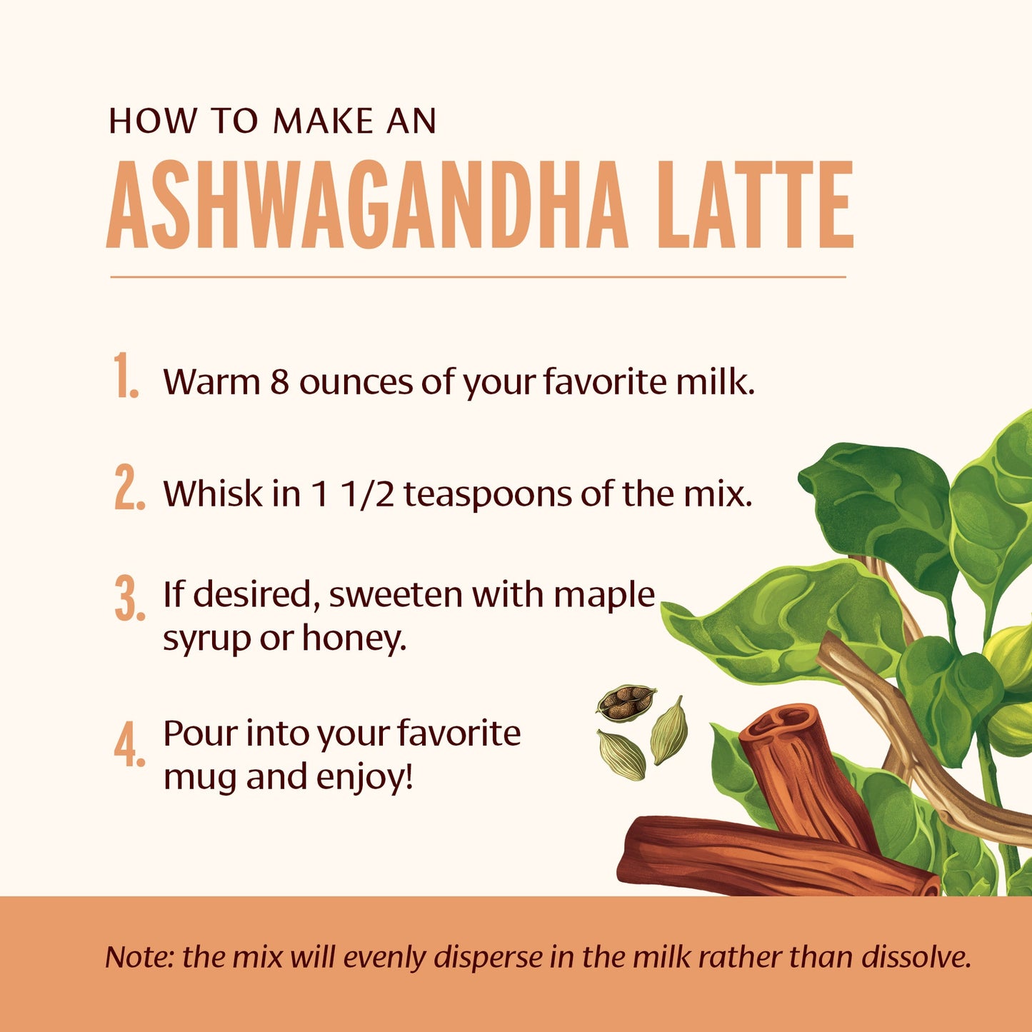 Mezcla para Latte de Ashwagandha (119 g)