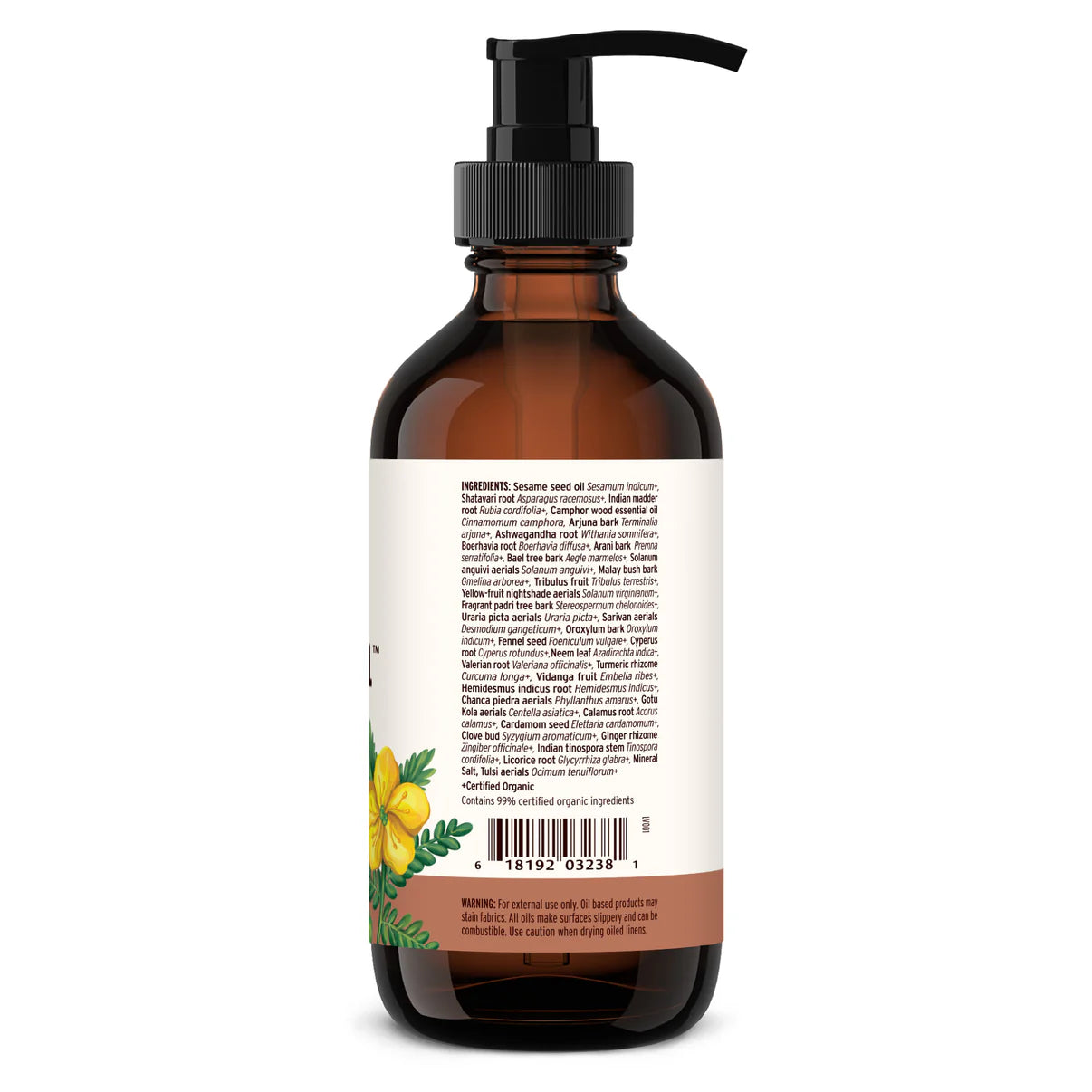 Aceite ayurvédico medicado Mahanarayan para articulaciones y músculos - 236 ml