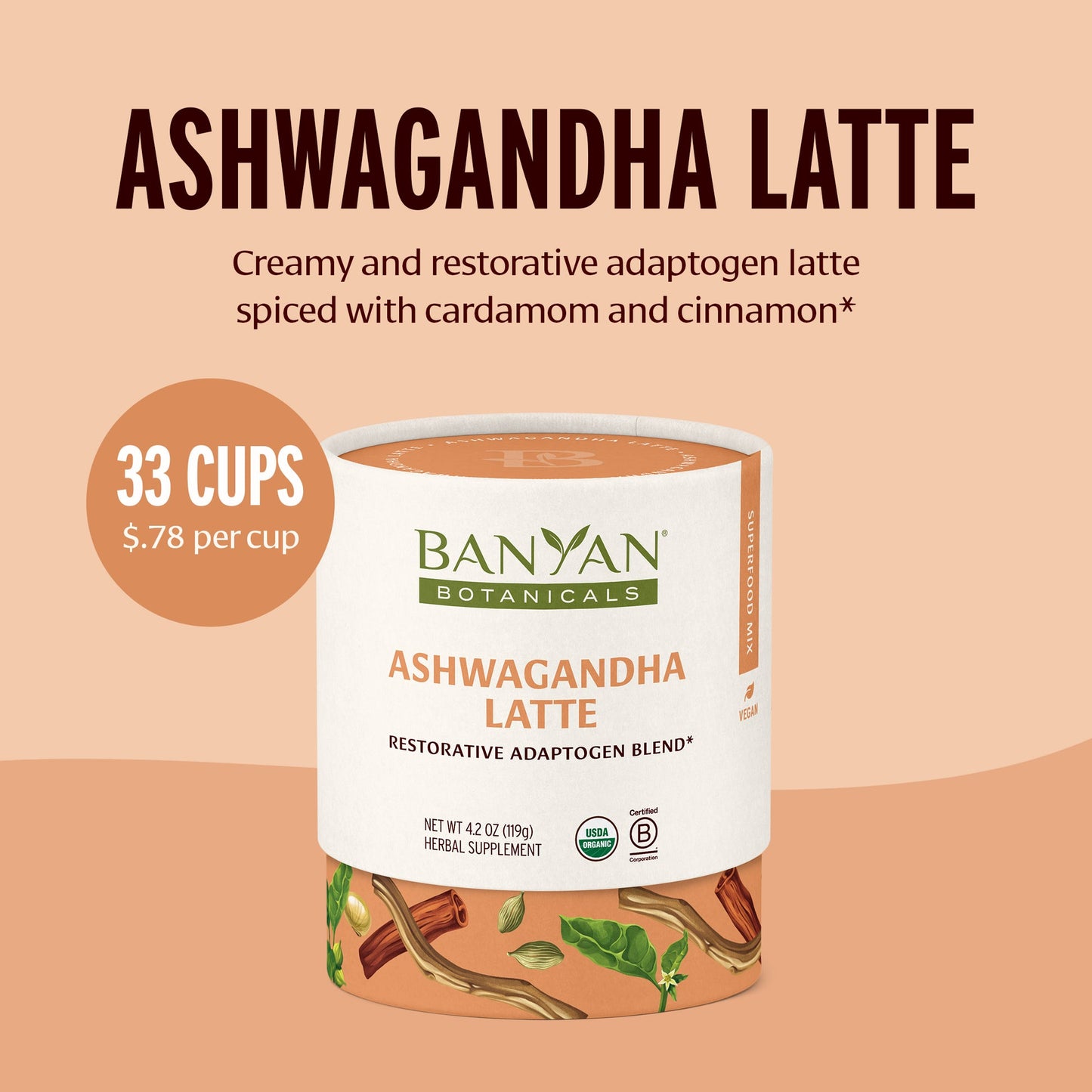 Mezcla para Latte de Ashwagandha (119 g)